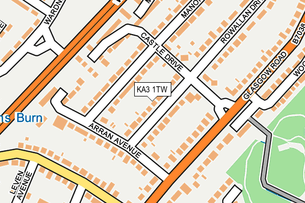 KA3 1TW map - OS OpenMap – Local (Ordnance Survey)