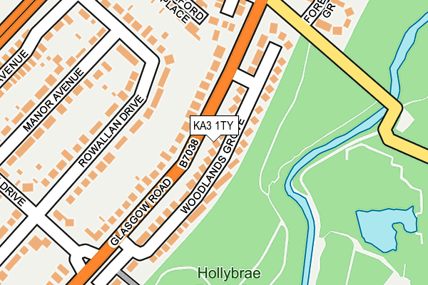 KA3 1TY map - OS OpenMap – Local (Ordnance Survey)