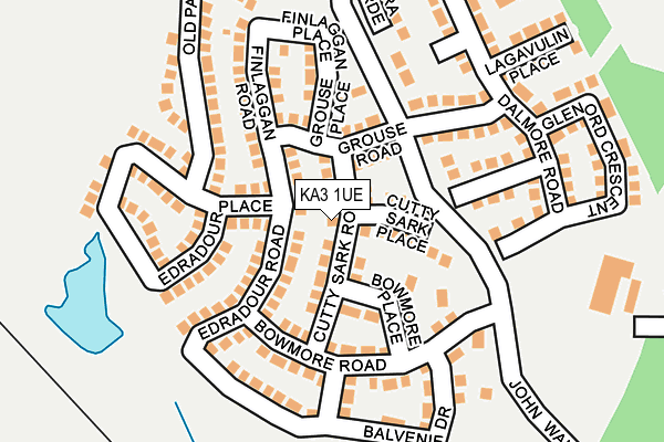 KA3 1UE map - OS OpenMap – Local (Ordnance Survey)