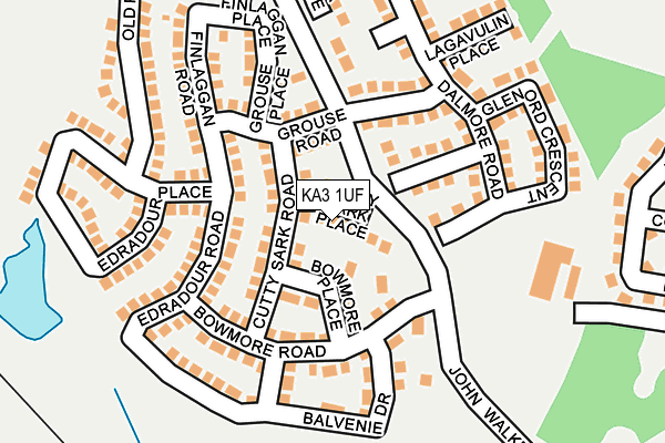KA3 1UF map - OS OpenMap – Local (Ordnance Survey)