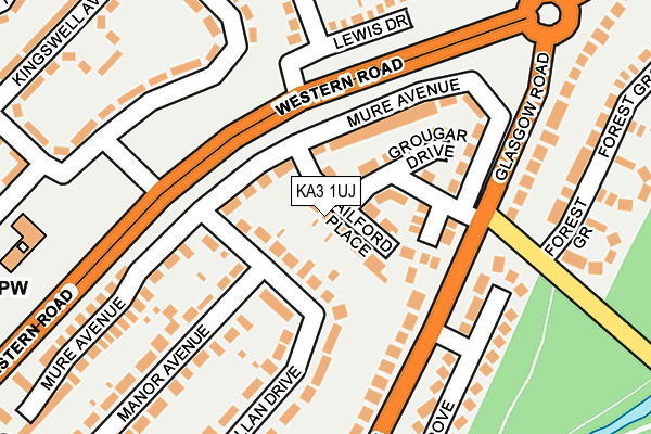 KA3 1UJ map - OS OpenMap – Local (Ordnance Survey)
