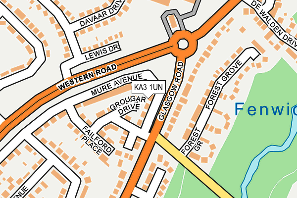 KA3 1UN map - OS OpenMap – Local (Ordnance Survey)