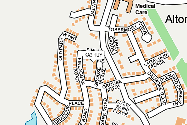 KA3 1UY map - OS OpenMap – Local (Ordnance Survey)