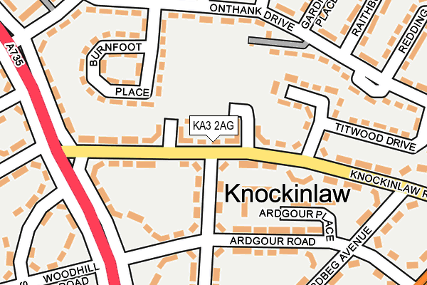 KA3 2AG map - OS OpenMap – Local (Ordnance Survey)