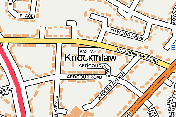 KA3 2AH map - OS OpenMap – Local (Ordnance Survey)