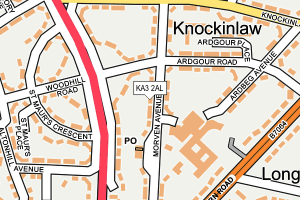 KA3 2AL map - OS OpenMap – Local (Ordnance Survey)