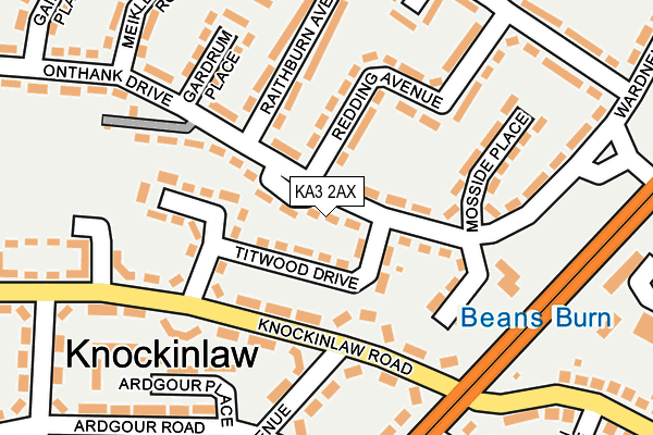 KA3 2AX map - OS OpenMap – Local (Ordnance Survey)