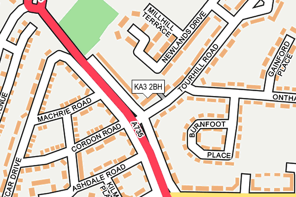 KA3 2BH map - OS OpenMap – Local (Ordnance Survey)