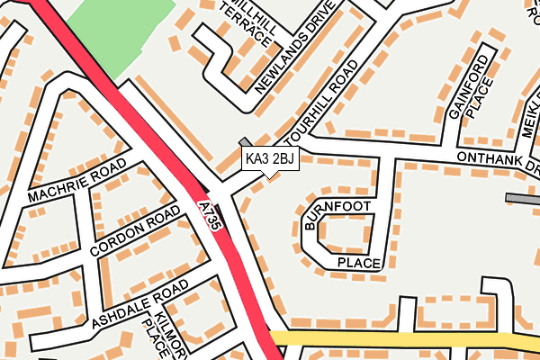 KA3 2BJ map - OS OpenMap – Local (Ordnance Survey)