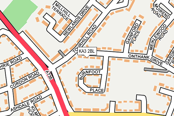 KA3 2BL map - OS OpenMap – Local (Ordnance Survey)