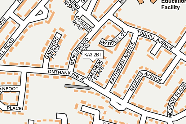 KA3 2BT map - OS OpenMap – Local (Ordnance Survey)