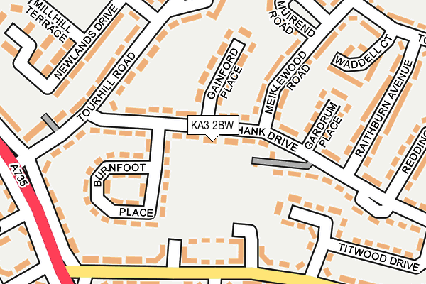 KA3 2BW map - OS OpenMap – Local (Ordnance Survey)