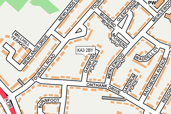 KA3 2BY map - OS OpenMap – Local (Ordnance Survey)