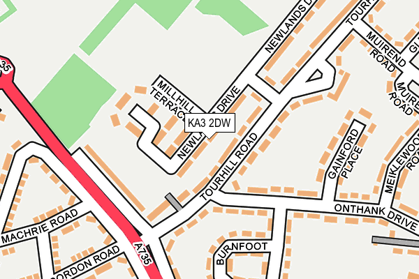 KA3 2DW map - OS OpenMap – Local (Ordnance Survey)
