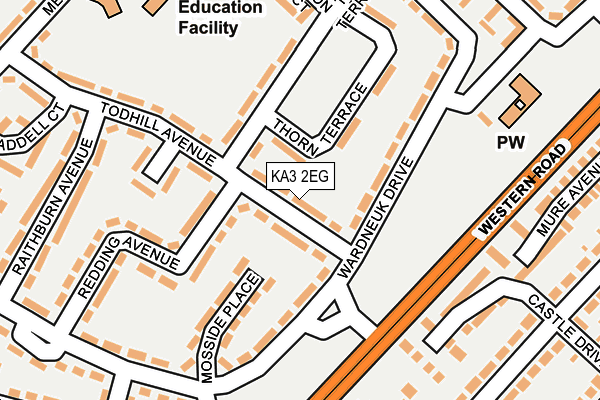 KA3 2EG map - OS OpenMap – Local (Ordnance Survey)