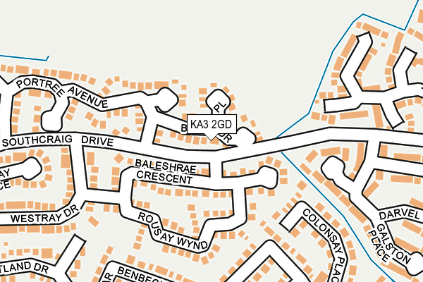 KA3 2GD map - OS OpenMap – Local (Ordnance Survey)