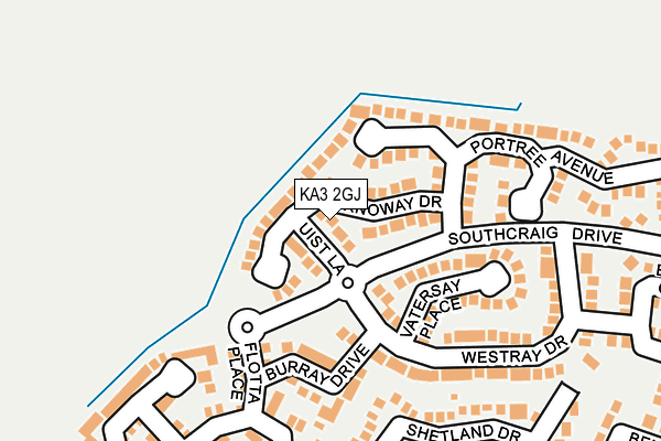 KA3 2GJ map - OS OpenMap – Local (Ordnance Survey)