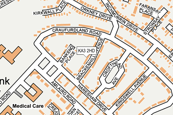 KA3 2HD map - OS OpenMap – Local (Ordnance Survey)