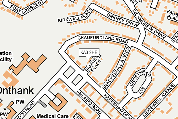 KA3 2HE map - OS OpenMap – Local (Ordnance Survey)