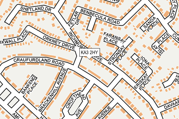 KA3 2HY map - OS OpenMap – Local (Ordnance Survey)