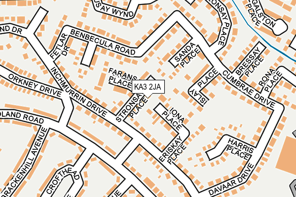 KA3 2JA map - OS OpenMap – Local (Ordnance Survey)