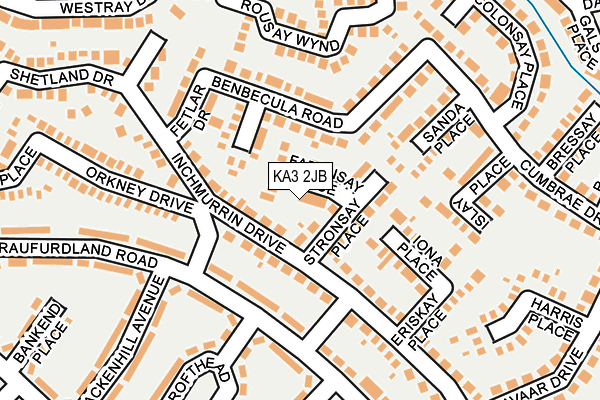 KA3 2JB map - OS OpenMap – Local (Ordnance Survey)