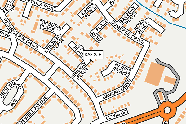 KA3 2JE map - OS OpenMap – Local (Ordnance Survey)