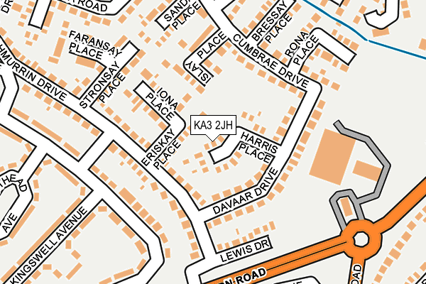 KA3 2JH map - OS OpenMap – Local (Ordnance Survey)