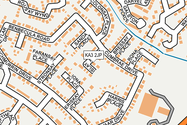 KA3 2JP map - OS OpenMap – Local (Ordnance Survey)