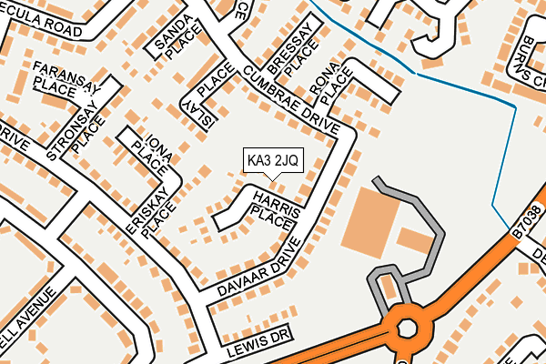 KA3 2JQ map - OS OpenMap – Local (Ordnance Survey)