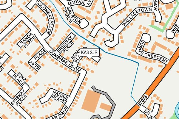 KA3 2JR map - OS OpenMap – Local (Ordnance Survey)