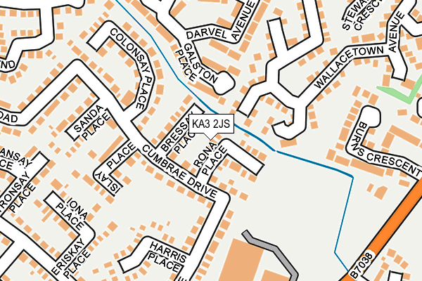 KA3 2JS map - OS OpenMap – Local (Ordnance Survey)