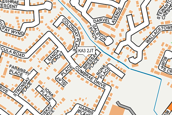 KA3 2JT map - OS OpenMap – Local (Ordnance Survey)
