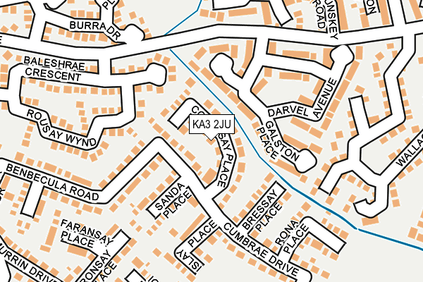 KA3 2JU map - OS OpenMap – Local (Ordnance Survey)