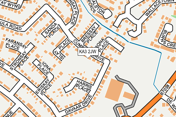 KA3 2JW map - OS OpenMap – Local (Ordnance Survey)