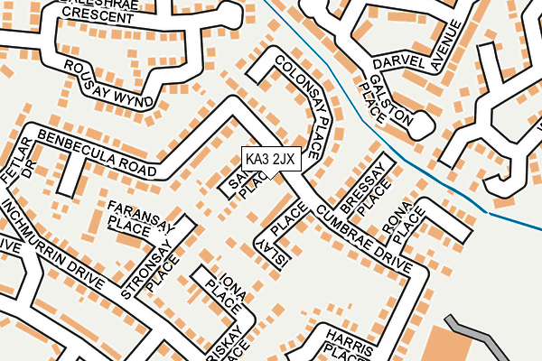 KA3 2JX map - OS OpenMap – Local (Ordnance Survey)
