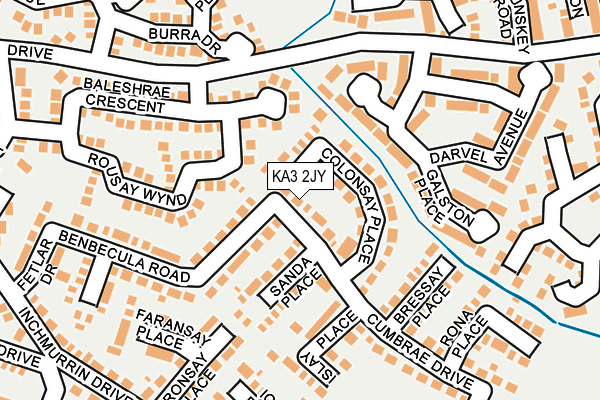 KA3 2JY map - OS OpenMap – Local (Ordnance Survey)