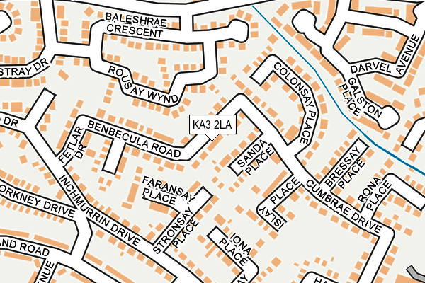 KA3 2LA map - OS OpenMap – Local (Ordnance Survey)