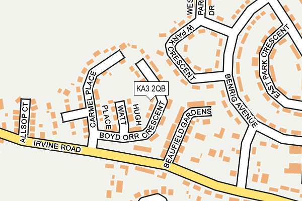 KA3 2QB map - OS OpenMap – Local (Ordnance Survey)