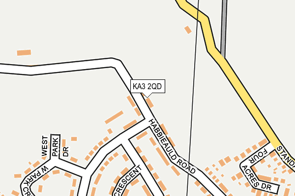 KA3 2QD map - OS OpenMap – Local (Ordnance Survey)