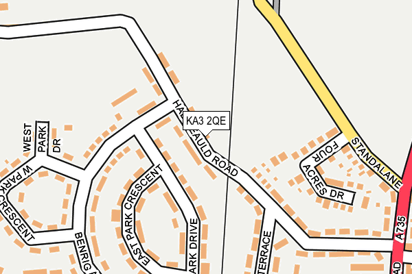 KA3 2QE map - OS OpenMap – Local (Ordnance Survey)