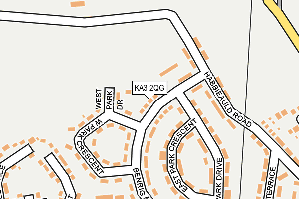 KA3 2QG map - OS OpenMap – Local (Ordnance Survey)