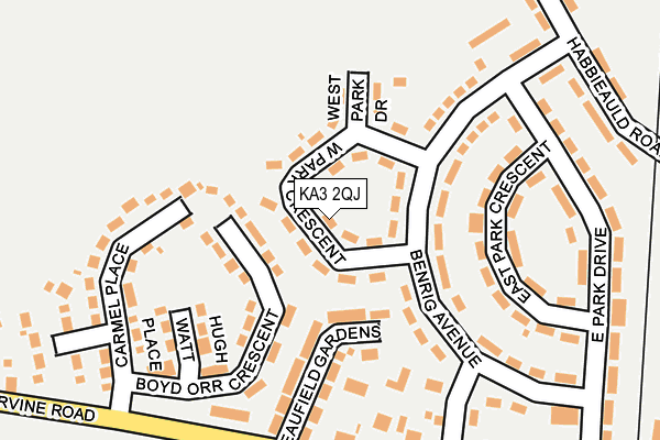 KA3 2QJ map - OS OpenMap – Local (Ordnance Survey)