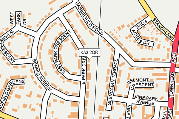 KA3 2QR map - OS OpenMap – Local (Ordnance Survey)