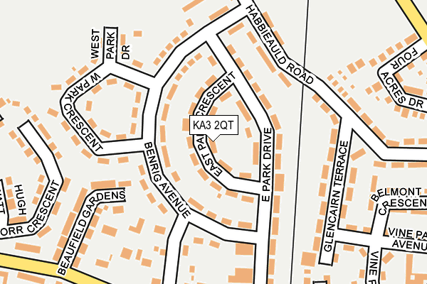 KA3 2QT map - OS OpenMap – Local (Ordnance Survey)