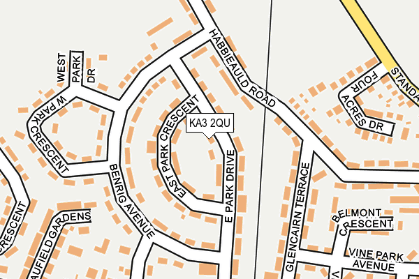 KA3 2QU map - OS OpenMap – Local (Ordnance Survey)