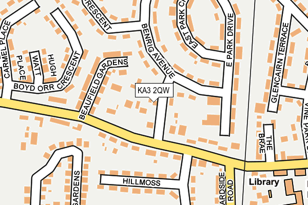 KA3 2QW map - OS OpenMap – Local (Ordnance Survey)