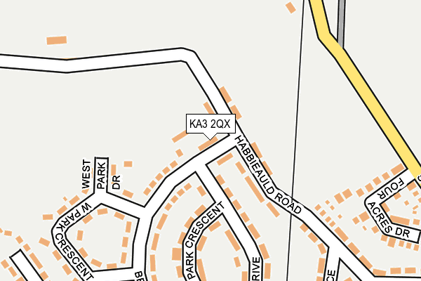 KA3 2QX map - OS OpenMap – Local (Ordnance Survey)