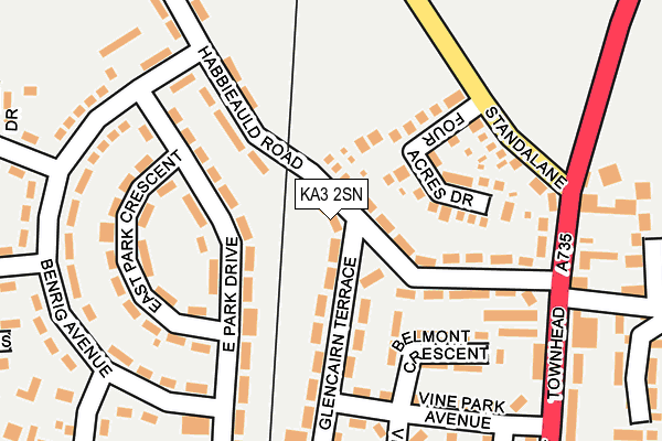 KA3 2SN map - OS OpenMap – Local (Ordnance Survey)