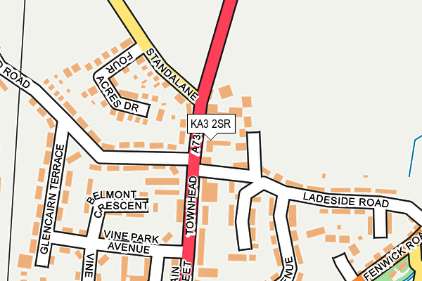 KA3 2SR map - OS OpenMap – Local (Ordnance Survey)